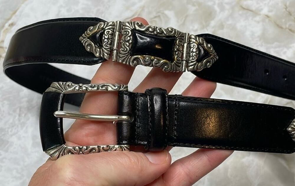 Vintage 90's Fossil jointed western/cowgirl belt